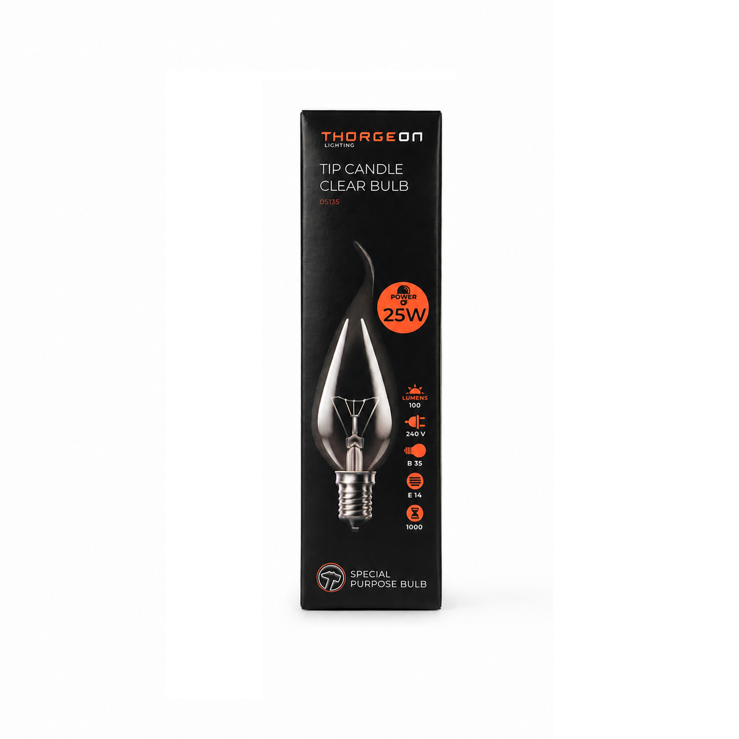 Thorgeon B35 Kaarslamp E14 25W Helder